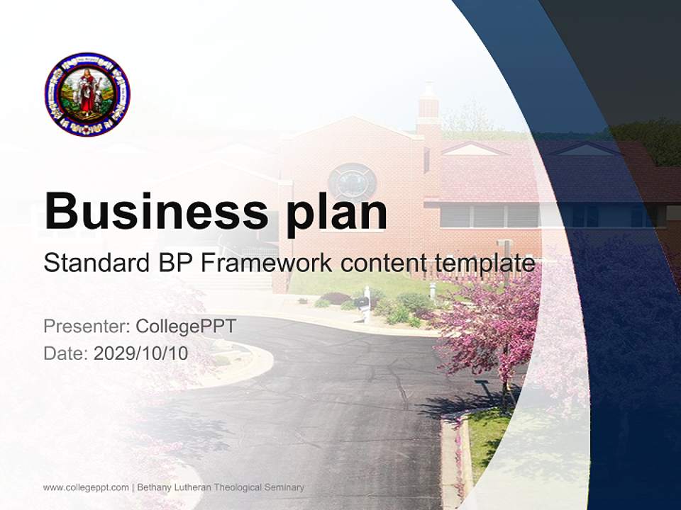Bethany Lutheran Theological Seminary Competition/Entrepreneurship Contest PPT Template4:3 ratio PPT effect preview image9