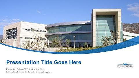 California State University-San Bernardino Course/Courseware Creation PPT Template