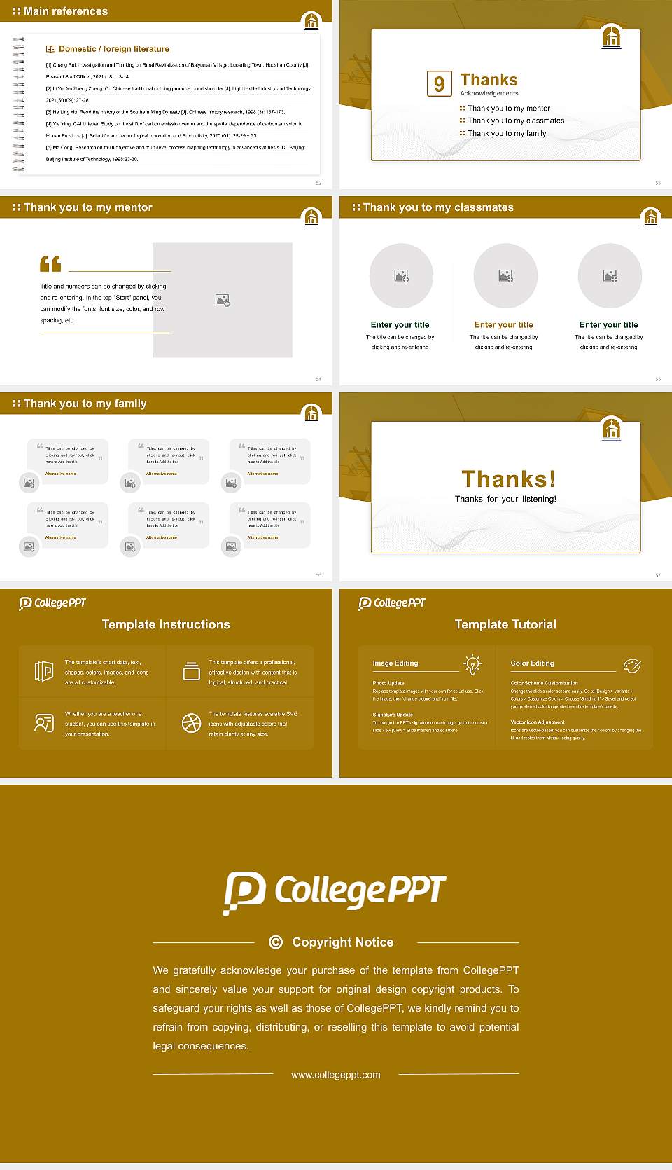 California Baptist University Graduation Thesis Defense PPT Template16:9 ratio PPT effect preview image7