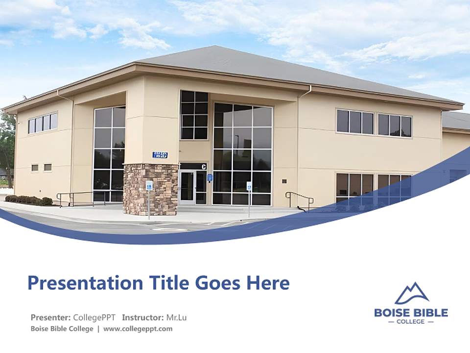 Boise Bible College Course/Courseware Creation PPT Template4:3 ratio PPT effect preview image5