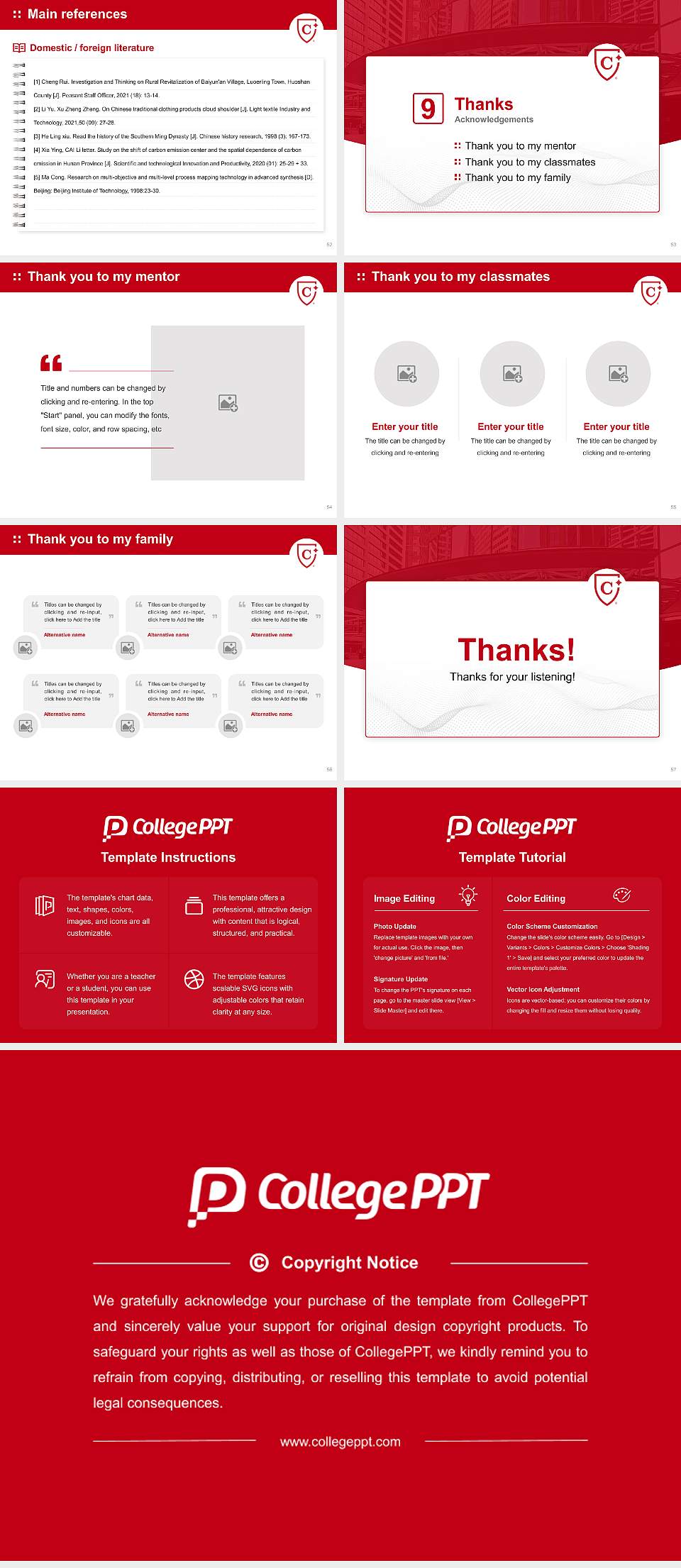 Capella University Graduation Thesis Defense PPT Template4:3 ratio PPT effect preview image7