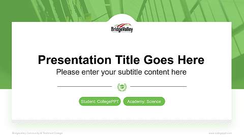 Bridgevalley Community & Technical College National Scholarship Defense PPT Template