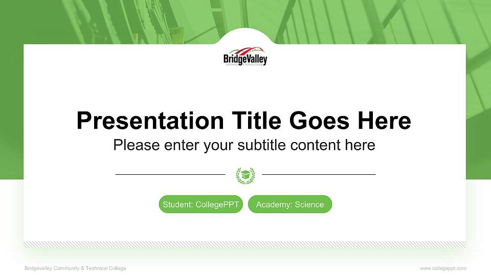 Bridgevalley Community & Technical College National Scholarship Defense PPT Template16:9 ratio PPT effect preview image