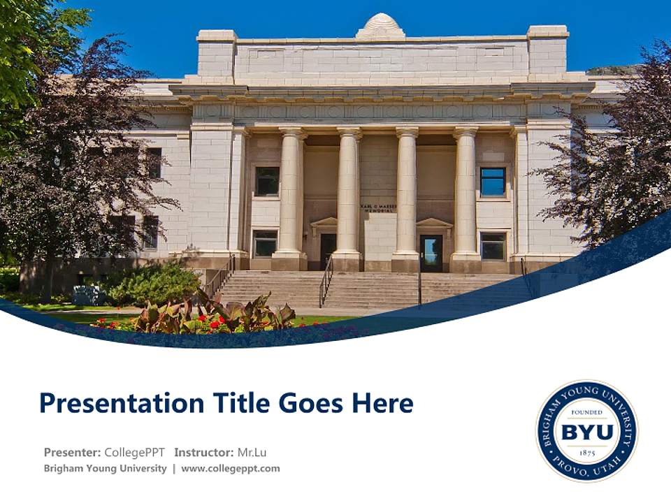 Brigham Young University Course/Courseware Creation PPT Template4:3 ratio PPT effect preview image5