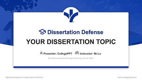 Bon Secours Memorial College of Nursing Graduation Thesis Defense PPT Template