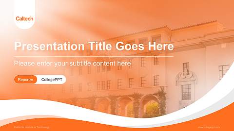 California Institute of Technology Lecture Sharing and Networking Event PPT Template