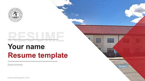 Calvary University Resume PPT Template
