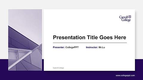 Carroll College General Purpose PPT Template