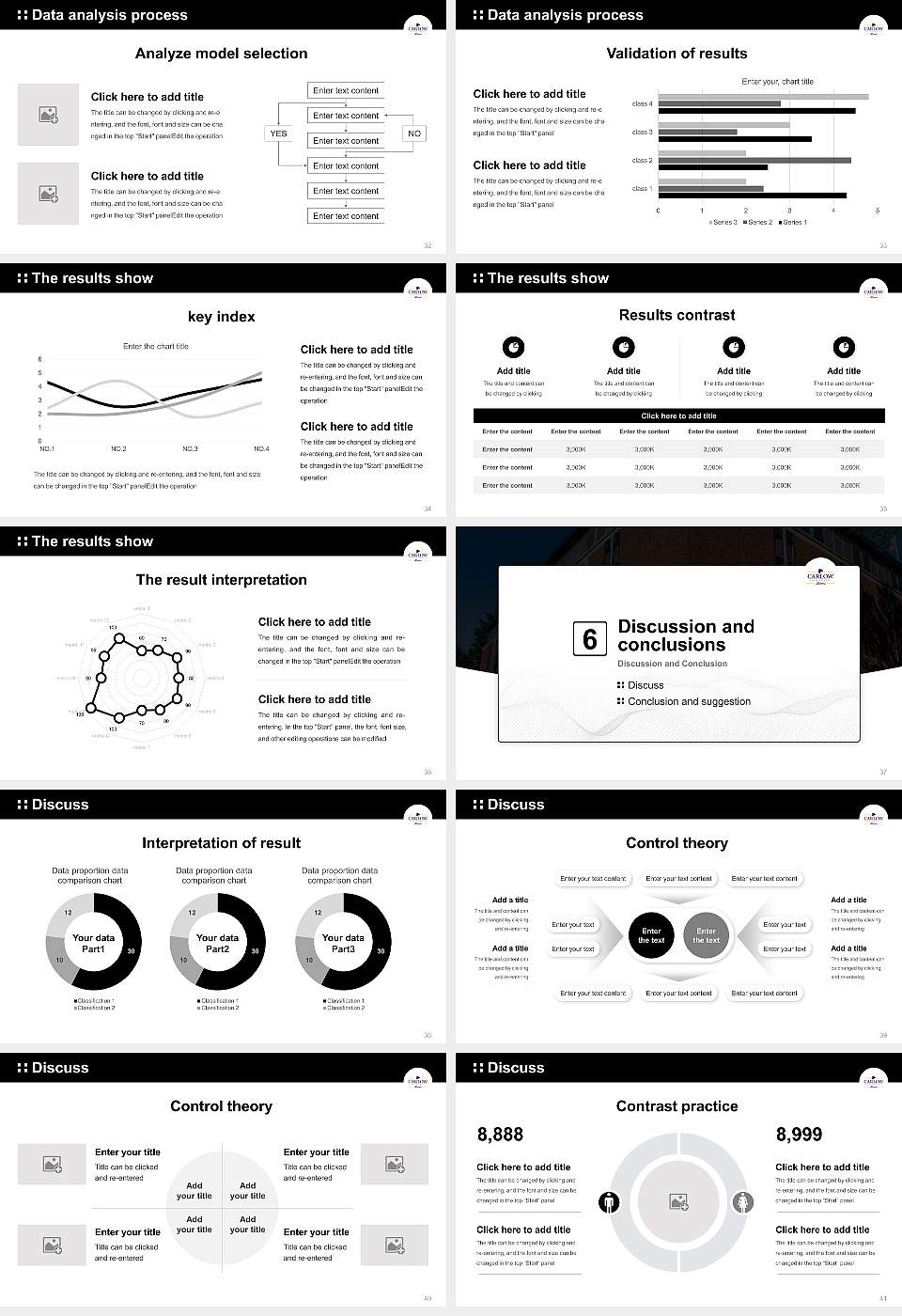 Carlow University Graduation Thesis Defense PPT Template16:9 ratio PPT effect preview image5