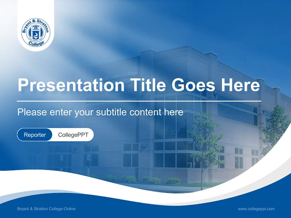 Bryant & Stratton College-Online Lecture Sharing and Networking Event PPT Template4:3 ratio PPT effect preview image4