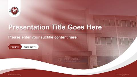 Bethesda University Lecture Sharing and Networking Event PPT Template
