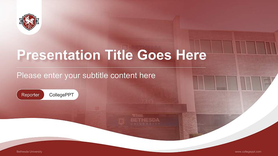 Bethesda University Lecture Sharing and Networking Event PPT Template16:9 ratio PPT effect preview image