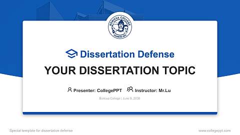 Boricua College Graduation Thesis Defense PPT Template