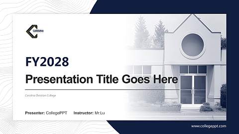Carolina Christian College Academic Presentation/Research Findings Report PPT Template