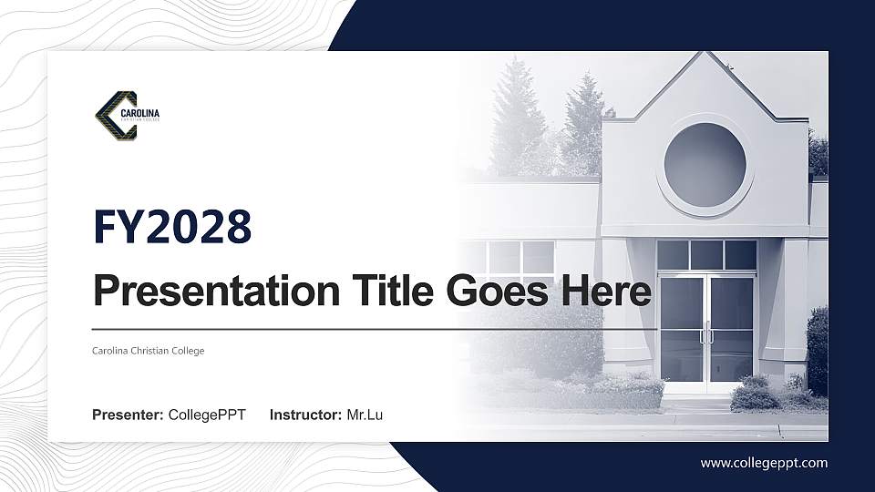 Carolina Christian College Academic Presentation/Research Findings Report PPT Template16:9 ratio PPT effect preview image
