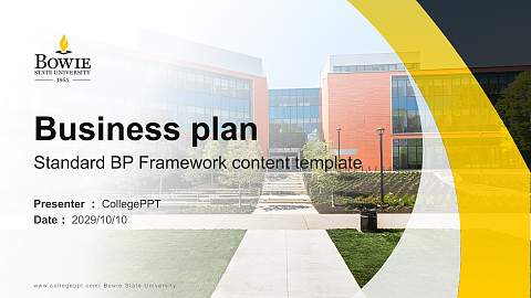 Bowie State University Competition/Entrepreneurship Contest PPT Template