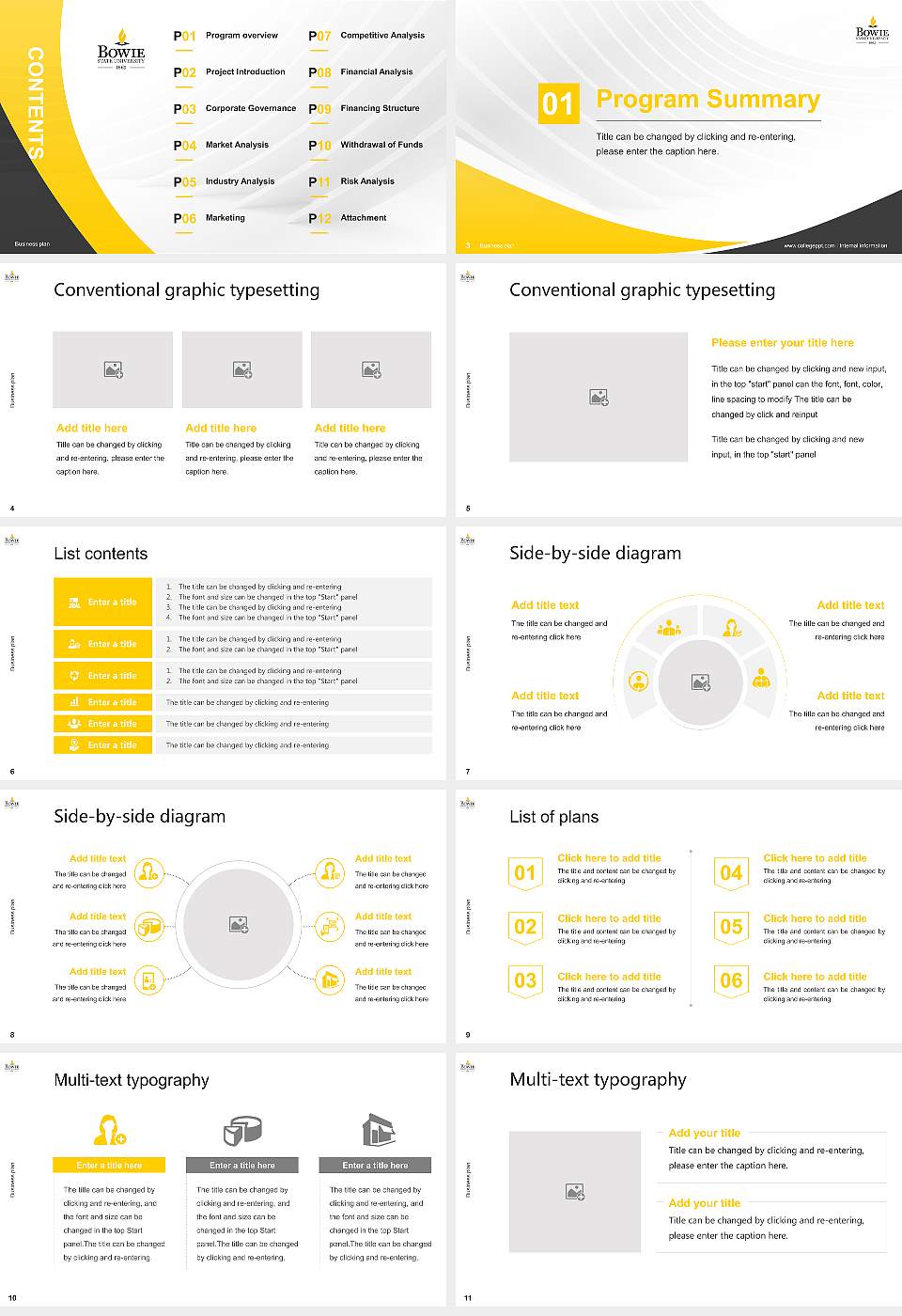 Bowie State University Competition/Entrepreneurship Contest PPT Template16:9 ratio PPT effect preview image2