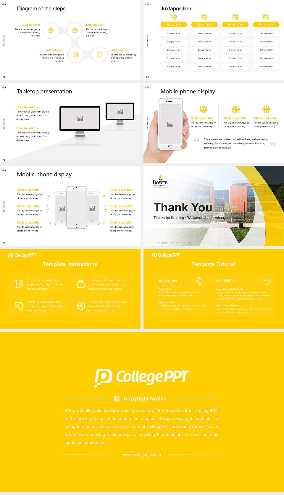 Bowie State University Competition/Entrepreneurship Contest PPT Template16:9 ratio PPT effect preview image9