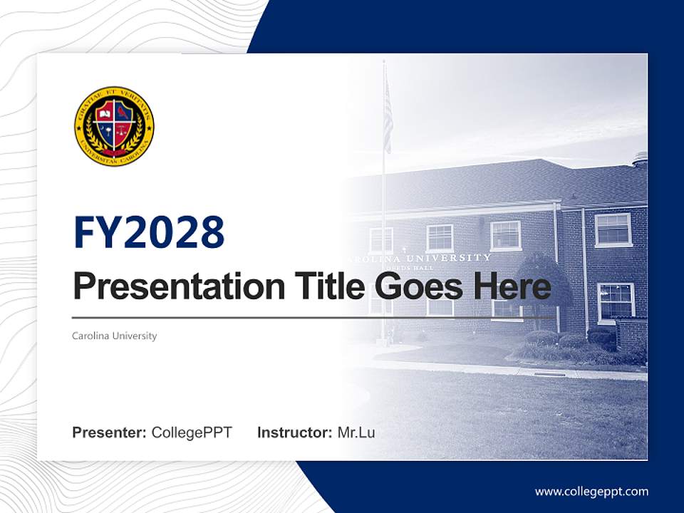 Carolina University Academic Presentation/Research Findings Report PPT Template4:3 ratio PPT effect preview image5