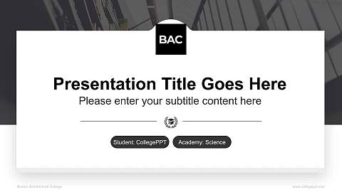 Boston Architectural College National Scholarship Defense PPT Template