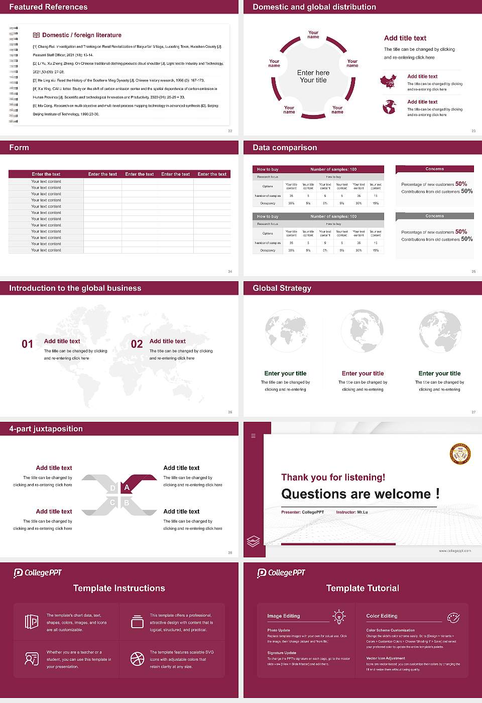 Bethune-Cookman University Thesis Proposal/Graduation Defense PPT Template16:9 ratio PPT effect preview image4