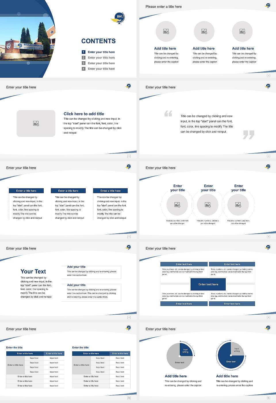 Beulah Heights University Course/Courseware Creation PPT Template16:9 ratio PPT effect preview image2