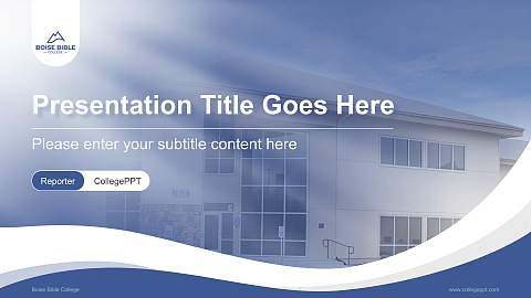 Boise Bible College Lecture Sharing and Networking Event PPT Template