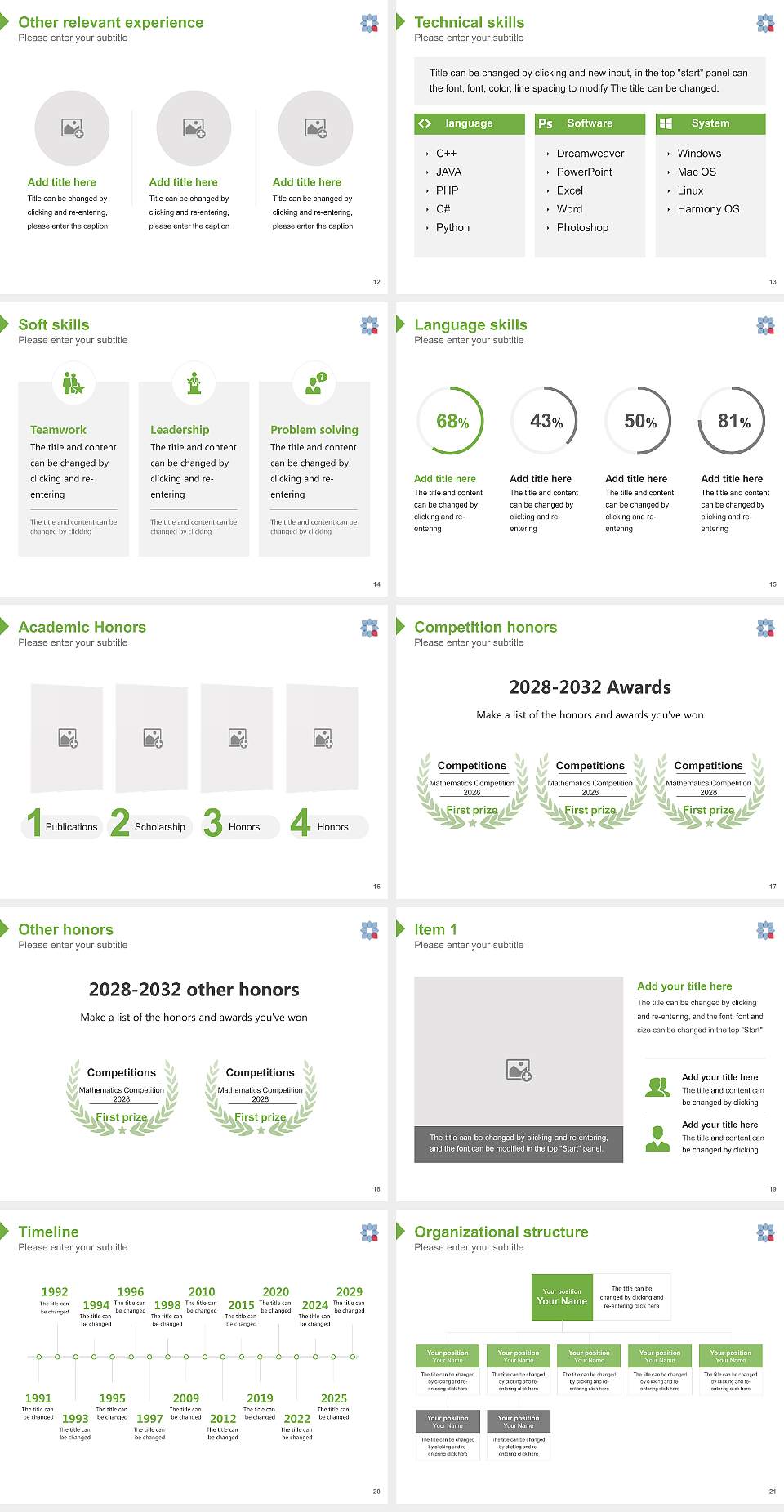 Brookline College-Phoenix Resume PPT Template4:3 ratio PPT effect preview image3