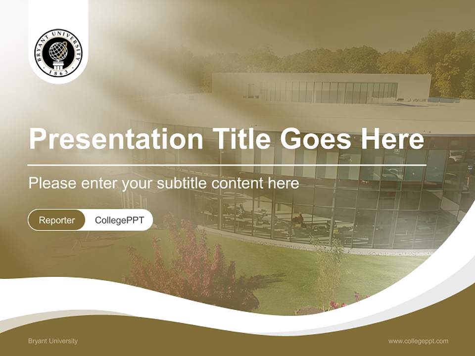 Bryant University Lecture Sharing and Networking Event PPT Template4:3 ratio PPT effect preview image4