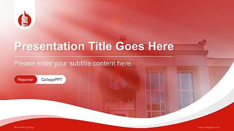 Bloomfield College Lecture Sharing and Networking Event PPT Template