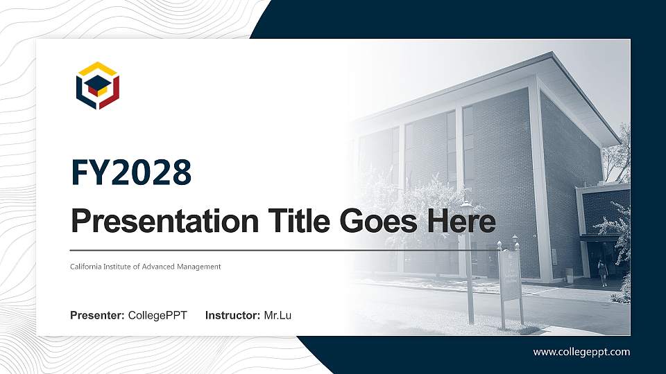California Institute of Advanced Management Academic Presentation/Research Findings Report PPT Template16:9 ratio PPT effect preview image
