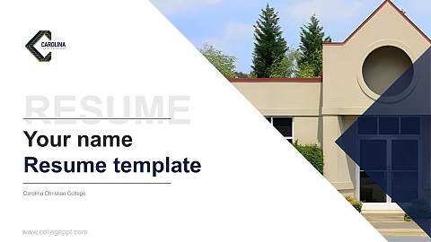Carolina Christian College Resume PPT Template