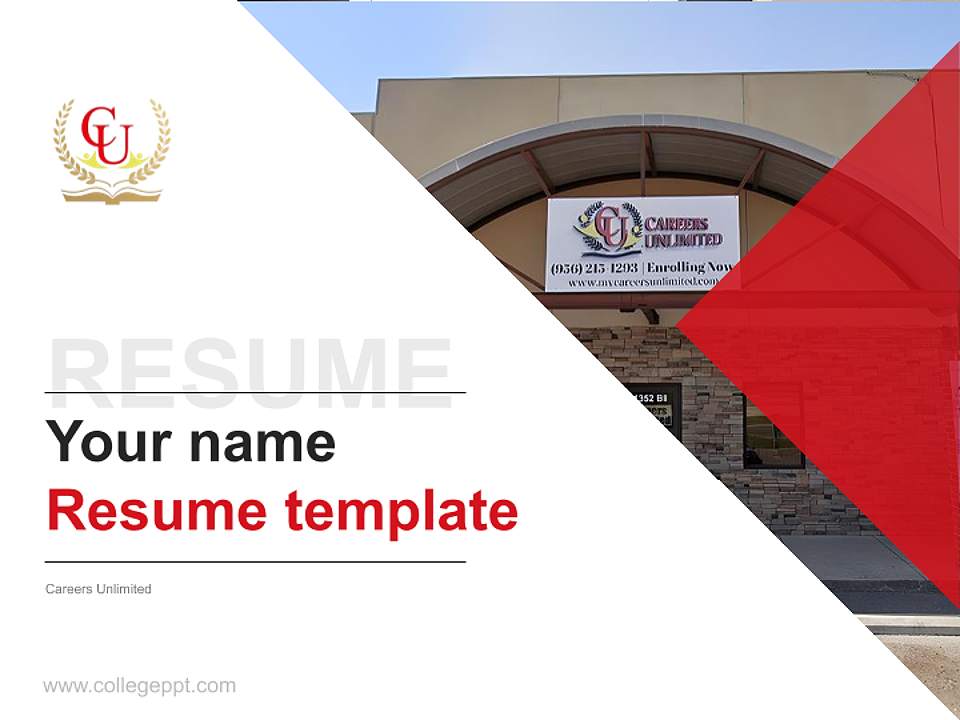 Careers Unlimited Resume PPT Template4:3 ratio PPT effect preview image5