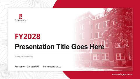 Bethany Lutheran College Academic Presentation/Research Findings Report PPT Template