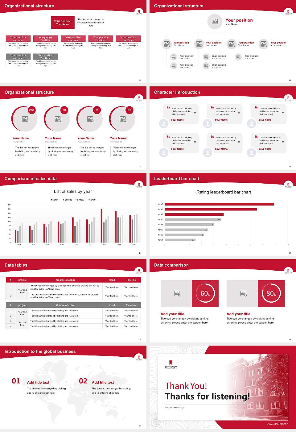 Bethany Lutheran College Academic Presentation/Research Findings Report PPT Template16:9 ratio PPT effect preview image4