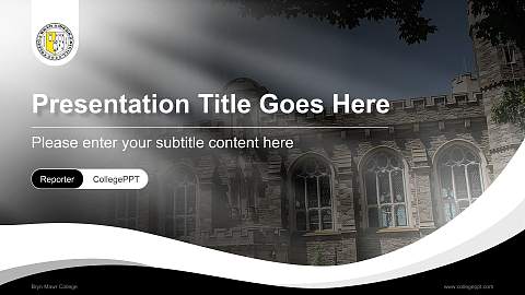 Bryn Mawr College Lecture Sharing and Networking Event PPT Template