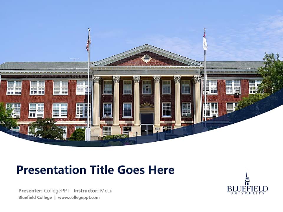 Bluefield College Course/Courseware Creation PPT Template4:3 ratio PPT effect preview image5