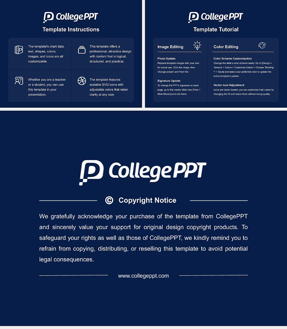 Bluefield College Course/Courseware Creation PPT Template4:3 ratio PPT effect preview image5