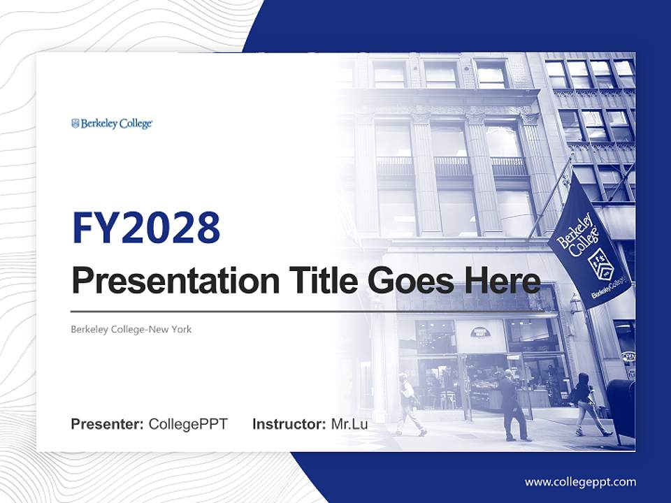Berkeley College-New York Academic Presentation/Research Findings Report PPT Template4:3 ratio PPT effect preview image5