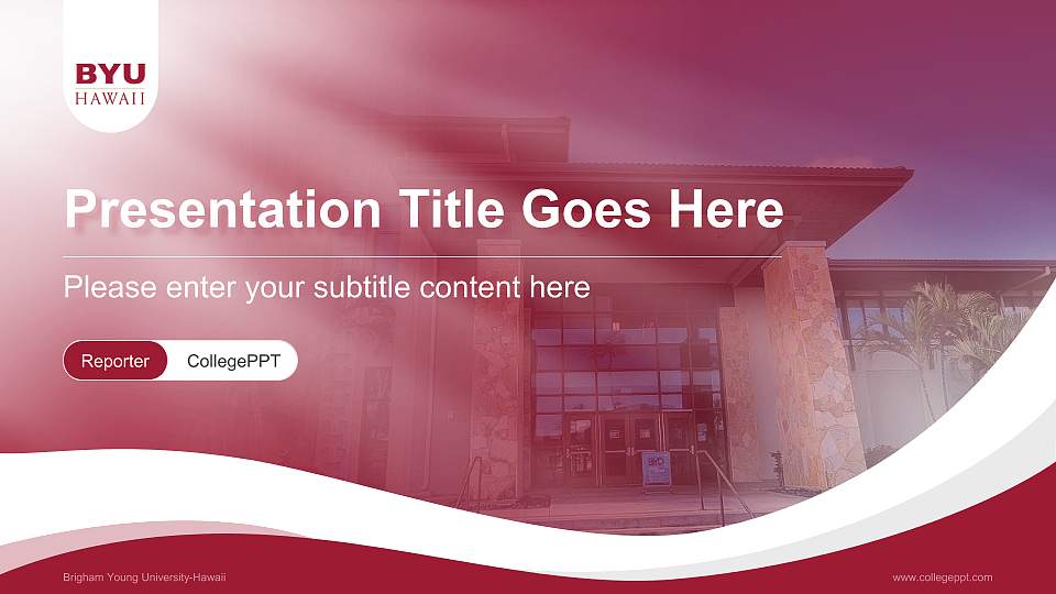 Brigham Young University-Hawaii Lecture Sharing and Networking Event PPT Template16:9 ratio PPT effect preview image