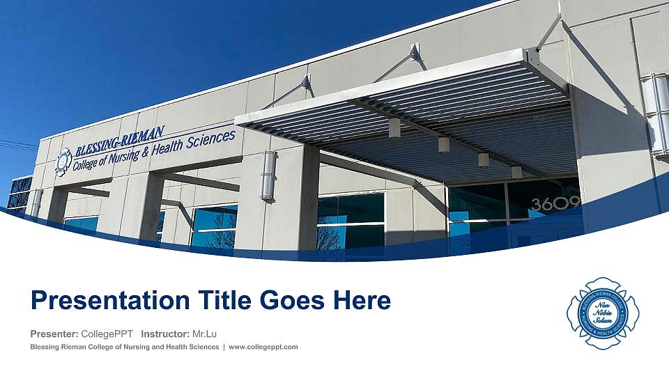 Blessing Rieman College of Nursing and Health Sciences Course/Courseware Creation PPT Template16:9 ratio PPT effect preview image