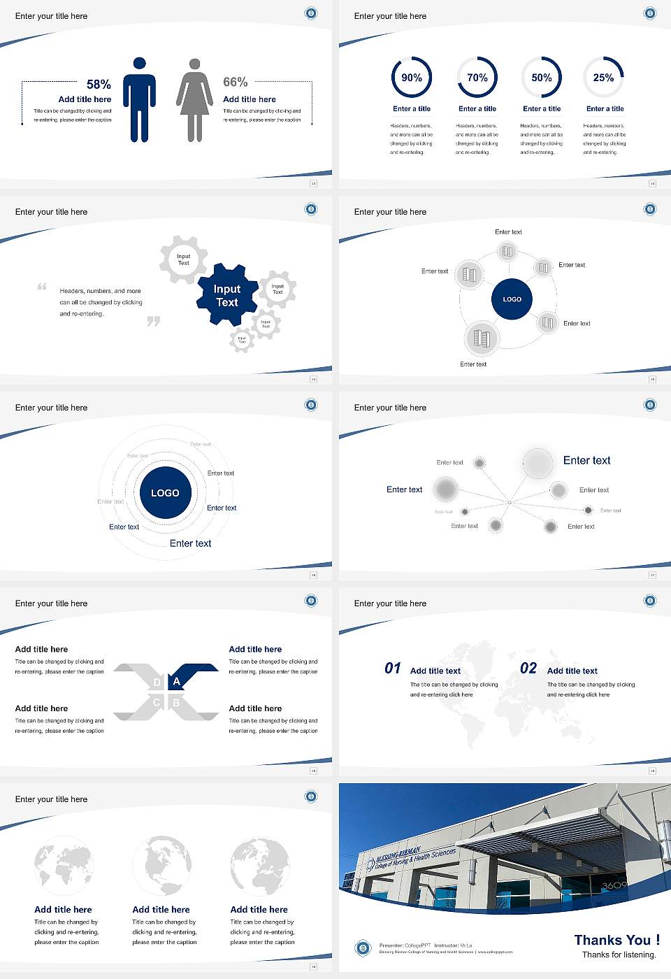 Blessing Rieman College of Nursing and Health Sciences Course/Courseware Creation PPT Template16:9 ratio PPT effect preview image4