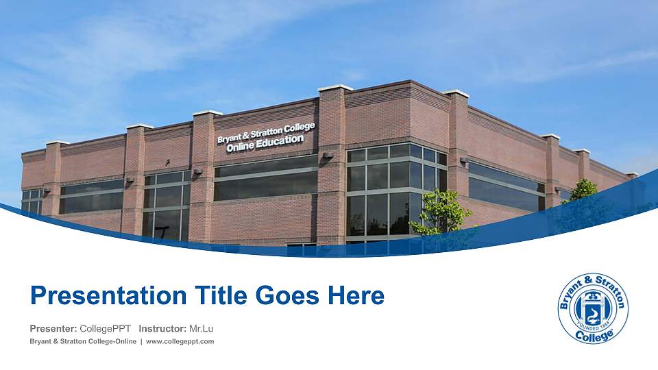 Bryant & Stratton College-Online Course/Courseware Creation PPT Template16:9 ratio PPT effect preview image