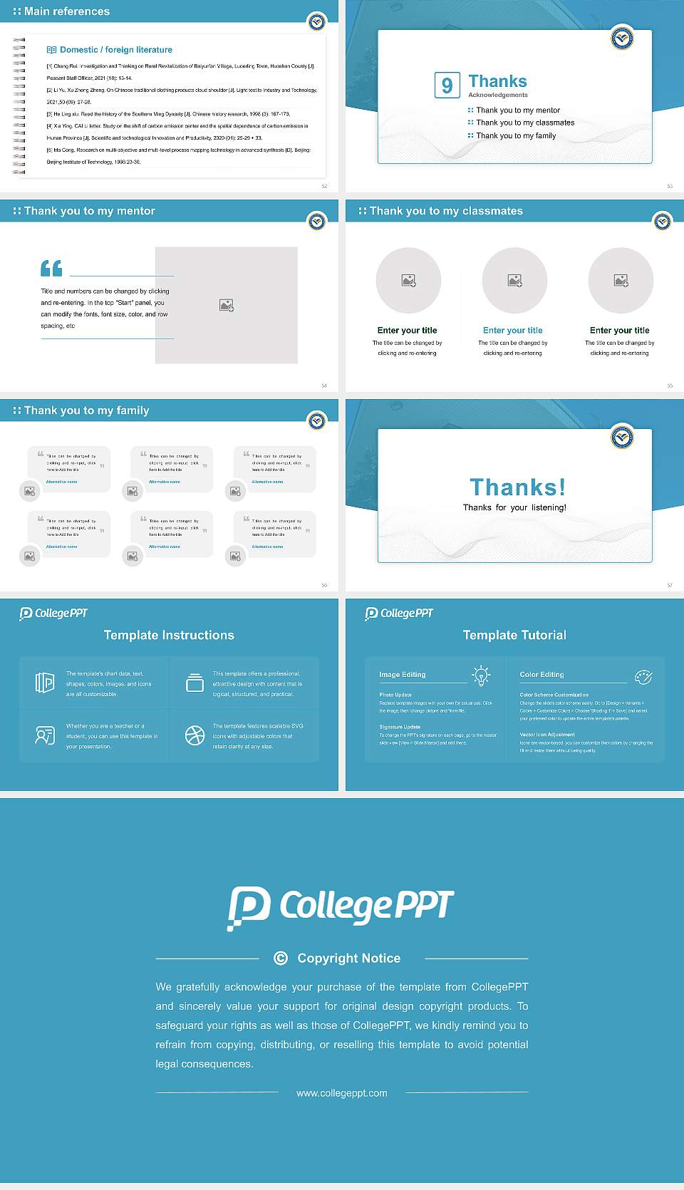 Carrington College Graduation Thesis Defense PPT Template16:9 ratio PPT effect preview image7