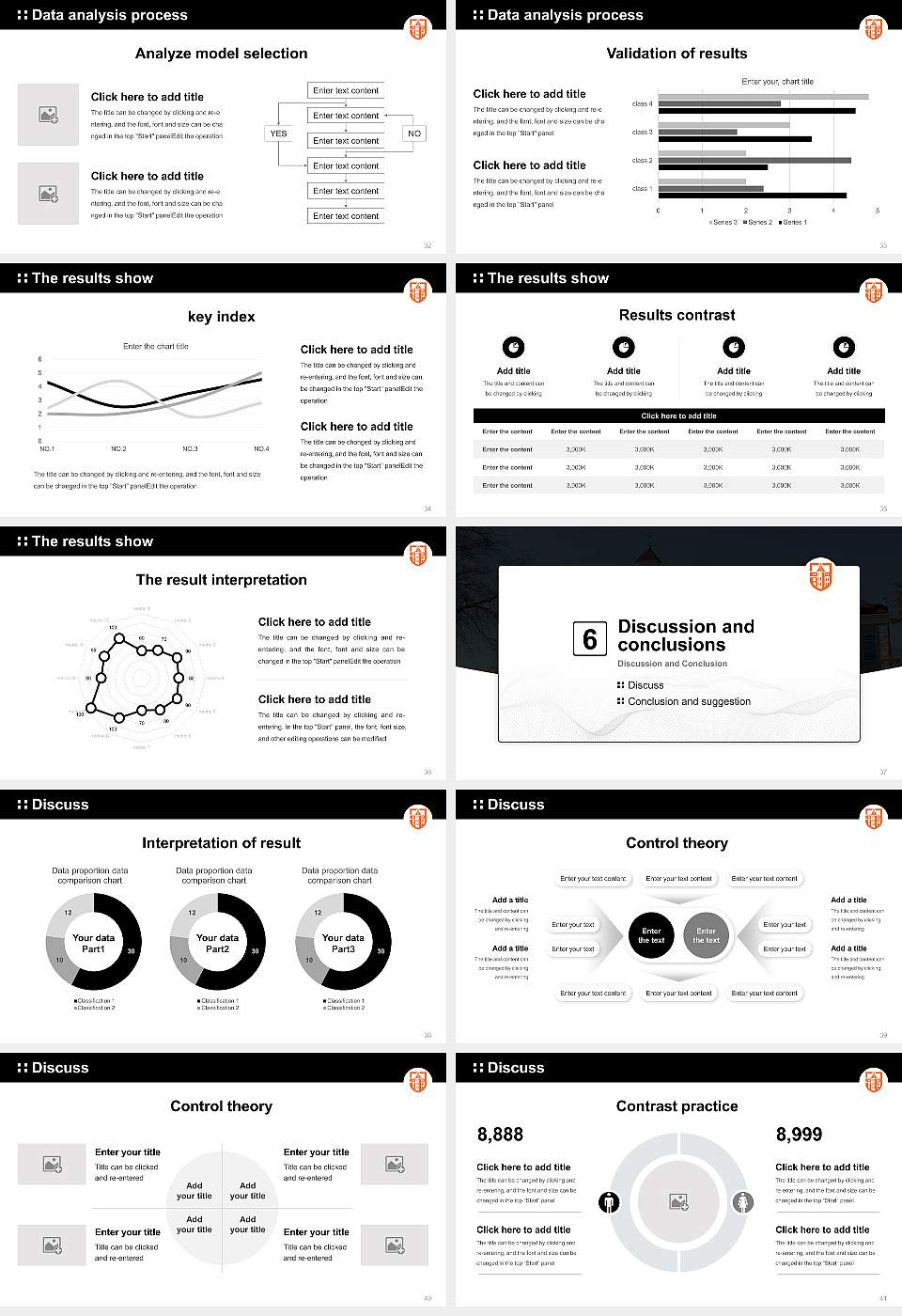 Carroll University Graduation Thesis Defense PPT Template16:9 ratio PPT effect preview image5