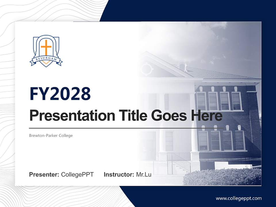 Brewton-Parker College Academic Presentation/Research Findings Report PPT Template4:3 ratio PPT effect preview image5