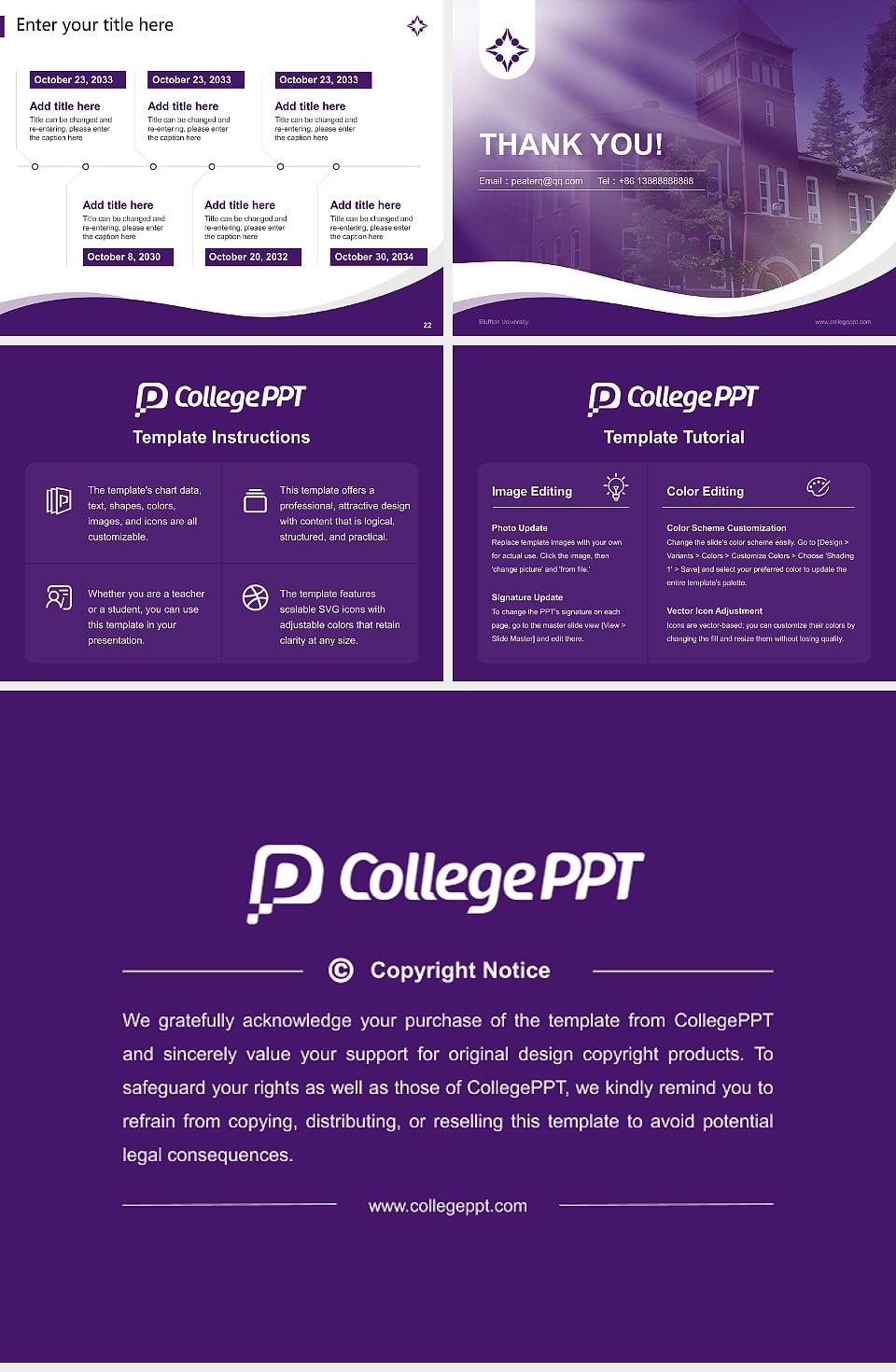Bluffton University Lecture Sharing and Networking Event PPT Template4:3 ratio PPT effect preview image4