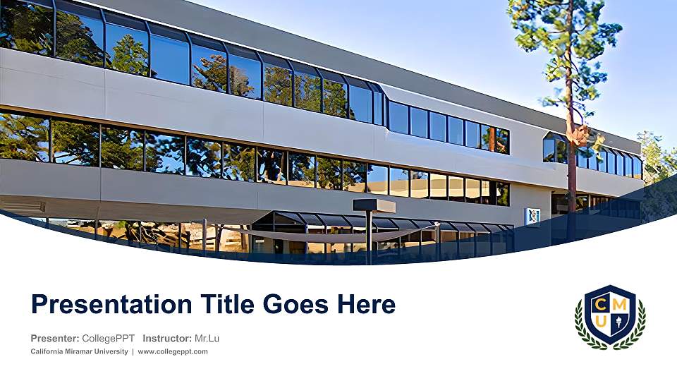 California Miramar University Course/Courseware Creation PPT Template16:9 ratio PPT effect preview image