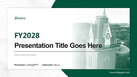 Bethany College (West Virginia) Academic Presentation/Research Findings Report PPT Template