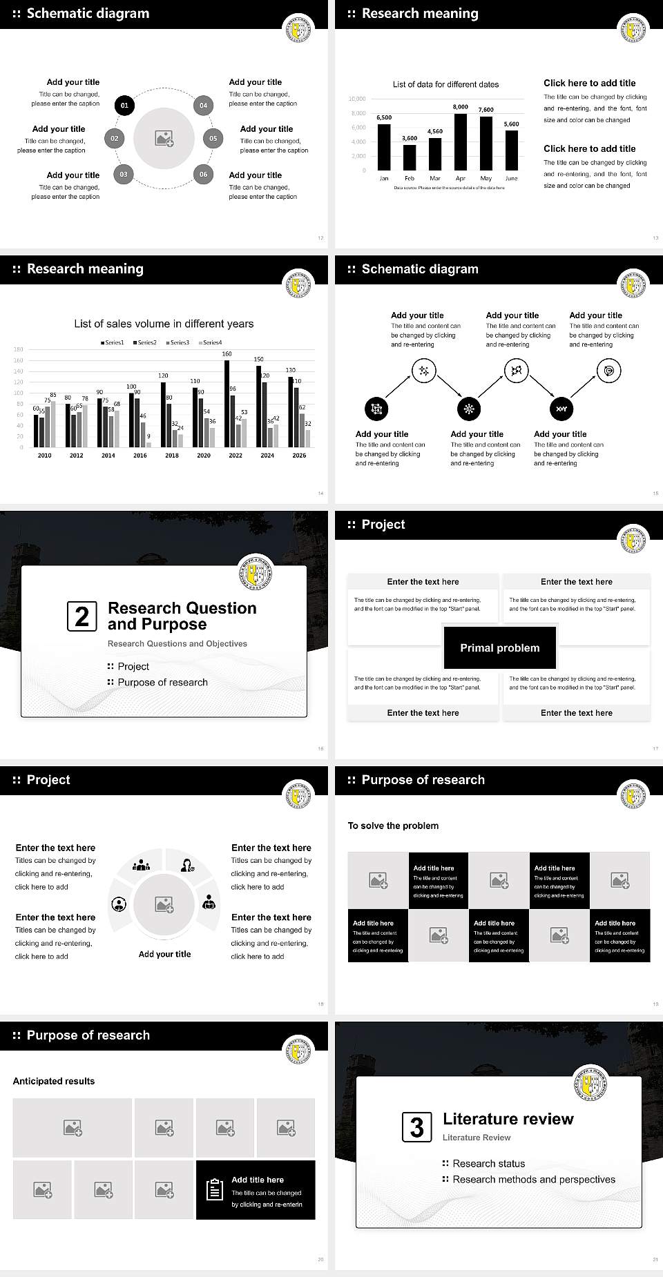 Bryn Mawr College Graduation Thesis Defense PPT Template4:3 ratio PPT effect preview image3